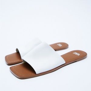Zara Flat Leather Sandal